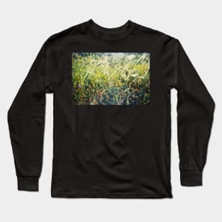 Green Spring Meadow Shot on Porta 400 Film Long Sleeve T-Shirt